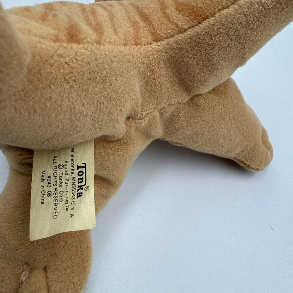 Vintage Pound Puppies Purries Orange Brown Kitty Cat Plush Toy 7